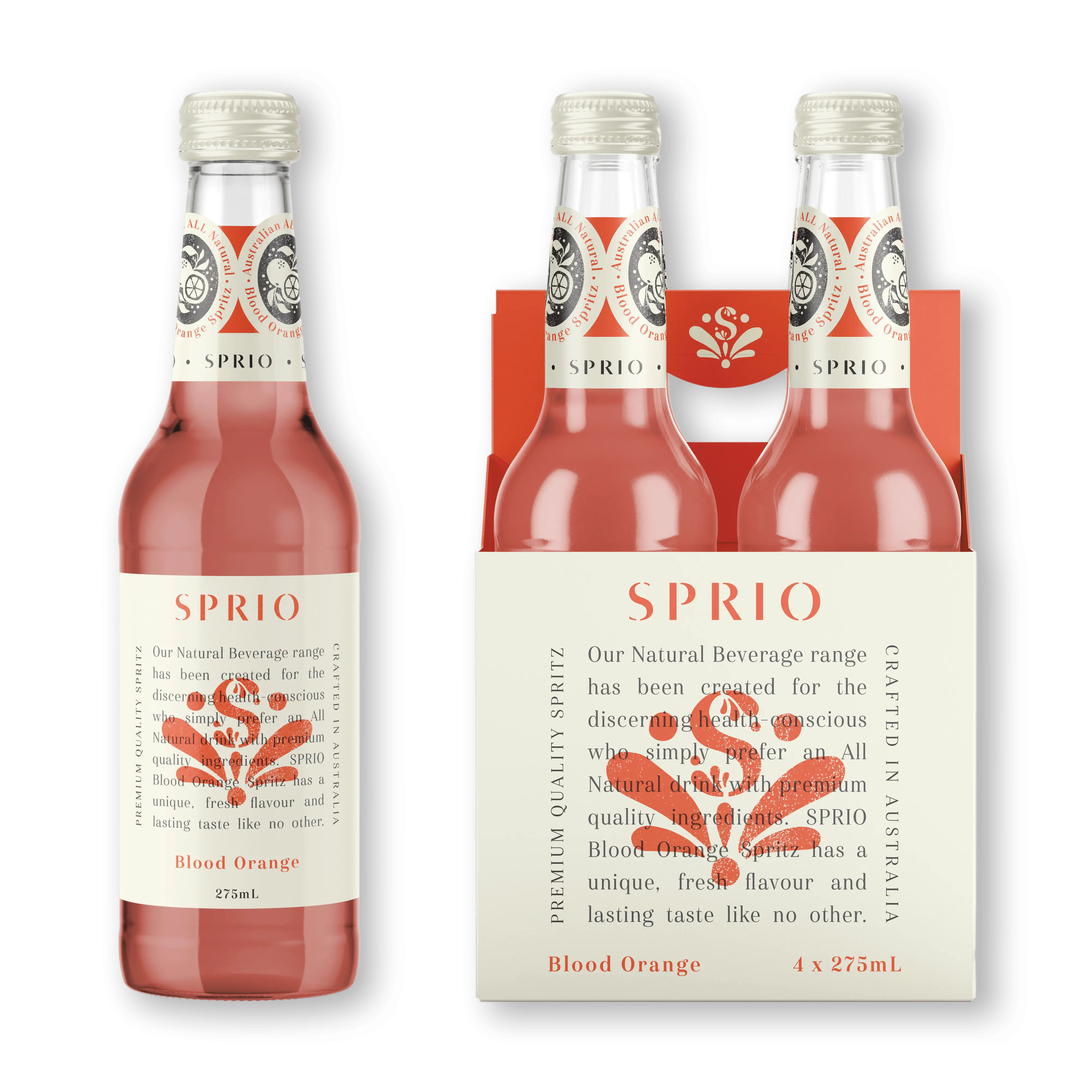 sprio spritz blood orange beverage 4 pack