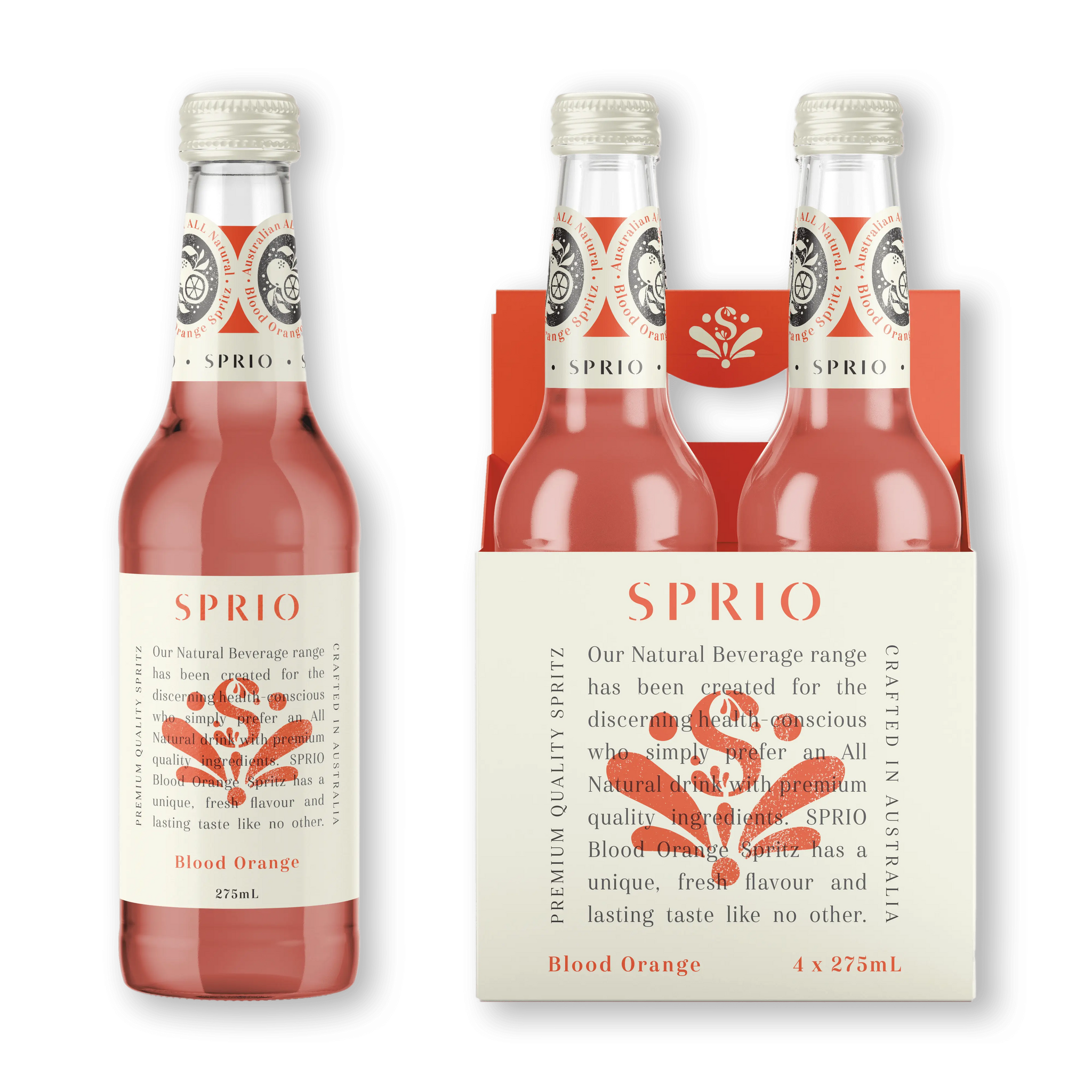 sprio spritz blood orange beverage 4 pack