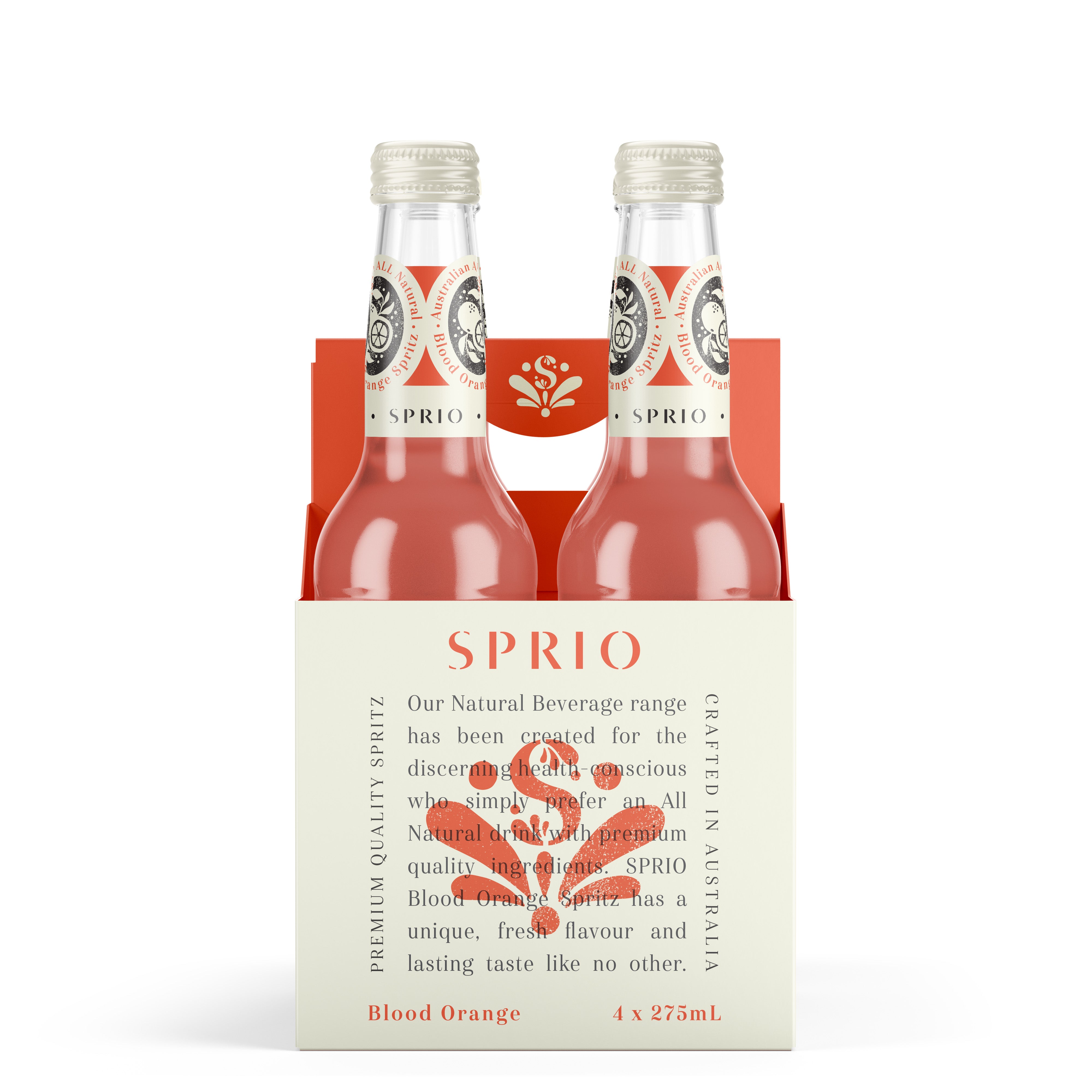 sprio spritz blood orange beverage 4x275ml bottle