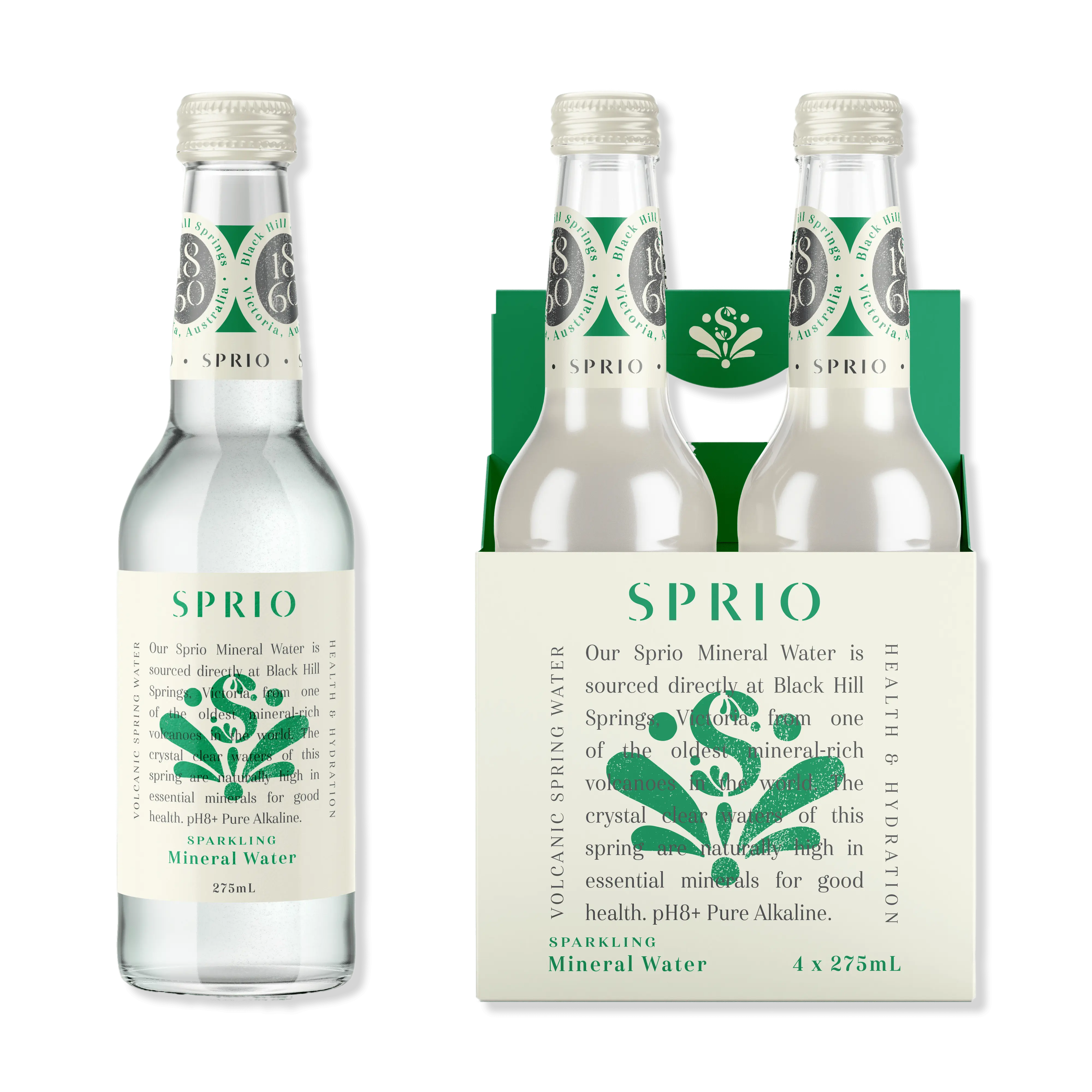 sprio spritz sparkling mineral water 4x275 ml bottle